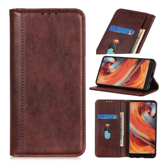 Pouzdro s klopou Split Leather pro Xiaomi Redmi Note 15 Pro Plus 5G