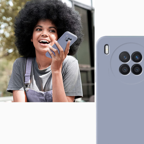 Pouzdro pro Huawei Nova 8i, Silicone Lite, levandulové