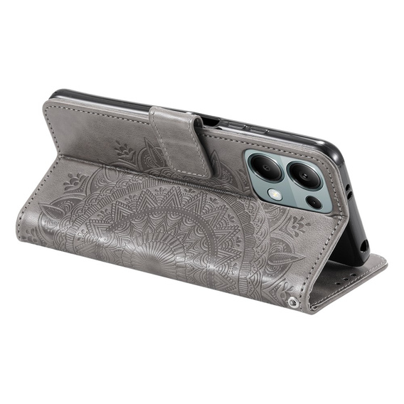 Klopové pouzdro pro Xiaomi Redmi Note 13 Pro 4G / Xiaomi Redmi Note 14S / Xiaomi Poco M6 Pro 4G, Mandala, šedé