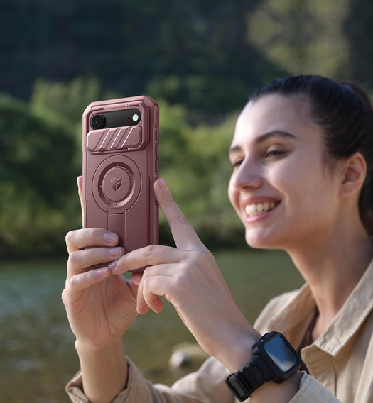 Pancéřové pouzdro Dexnor se stojánkem a spouští fotoaparátu, pro MagSafe pro iPhone 17 Air