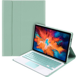 Pouzdro + klávesnice Lenovo Tab P11 J606F / Tab P11 5G / P11 + Plus, TouchPad Keyboard, světle zelené