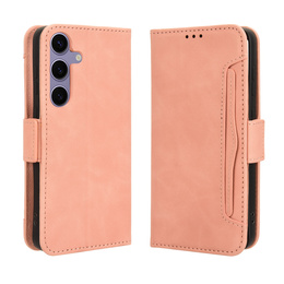 Klopové pouzdro pro Samsung Galaxy S25 FE, Card Slot, růžové