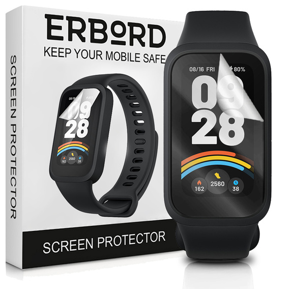 3x ERBORD Hydrogelová fólie pro Xiaomi Smart Band 9 Active