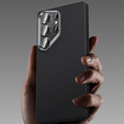 Pouzdro BENKS Kevlar pro Samsung Galaxy S25+ Plus, pro MagSafe, Carbon Fiber, černé