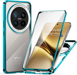 Pouzdro pro Vivo X200 Pro 5G, Magnetic Dual Glass, modré