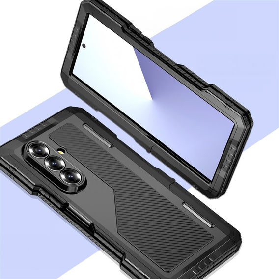 Pancéřované hliníkové pouzdro se stojánkem a držákem stylusu pro Samsung Galaxy Z Fold7 5G