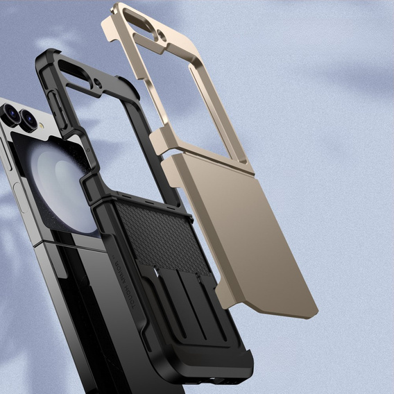 Pancéřované pouzdro pro Samsung Galaxy Z Flip7 FE / Z Flip6, Armor Shockproof, zlaté