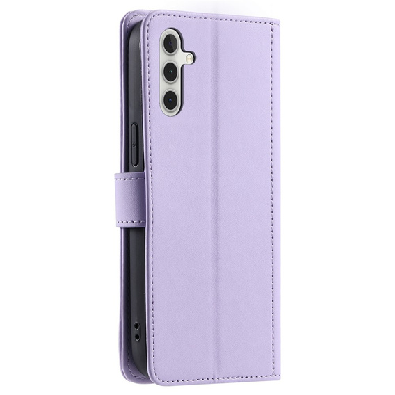Pouzdro s klopou pro Samsung Galaxy S25 FE, Rhombus Crossbody Leather, fialové