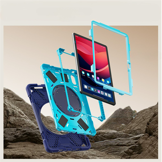 Dětské pouzdro pro Lenovo Tab M11, pancéřované, tmavě modrá / zelená