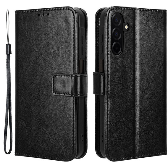 Klopové pouzdro pro Samsung Galaxy A26, Crazy Horse Wallet, černé