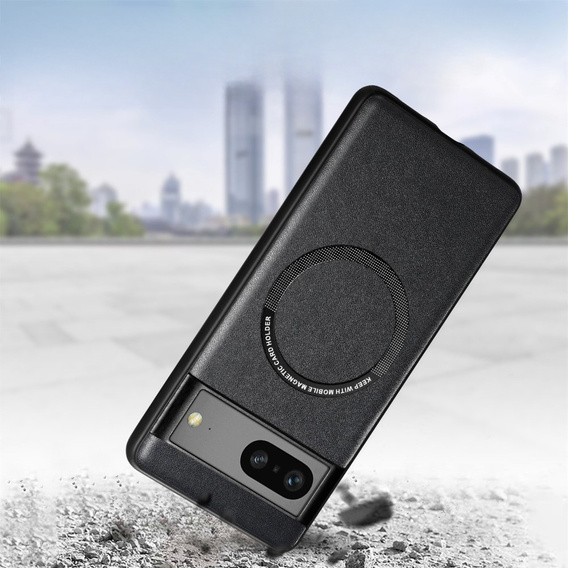 Pouzdro pro Google Pixel 7A, Leather Hybrid MagSafe, černé