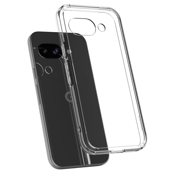 Pouzdro Spigen pro Google Pixel 9A, Ultra Hybrid, průhledné + 9H tvrzené sklo