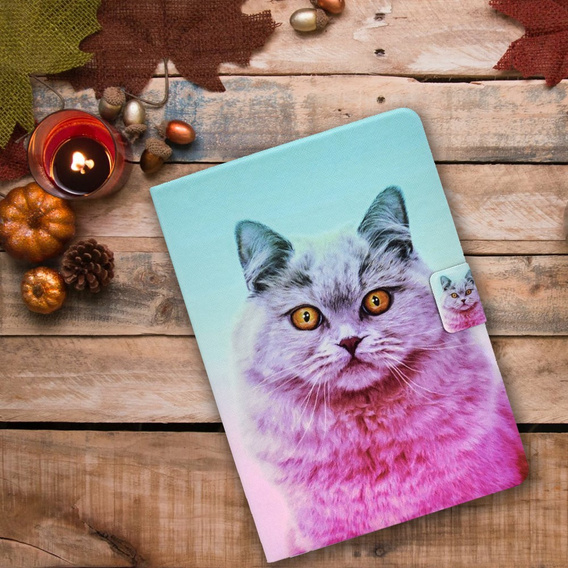 Pouzdro pro Samsung Galaxy Tab A9 X110 / X115, pink cat