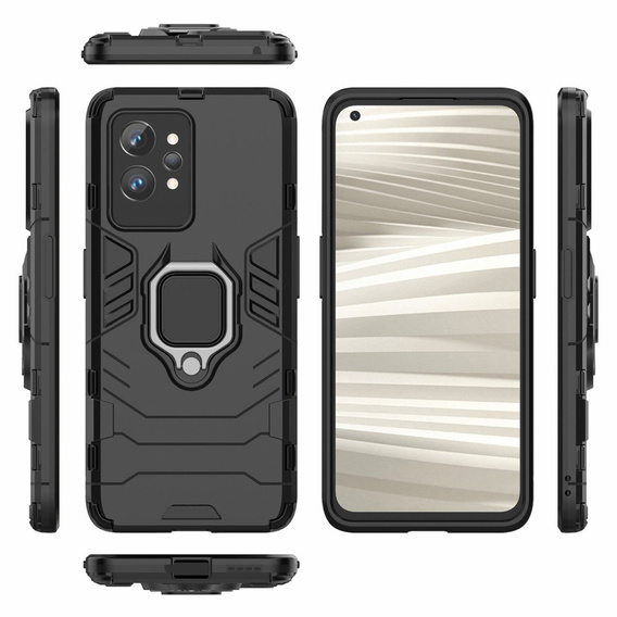 Pouzdro pro Realme GT2 Pro, Kickstand Ring, černé