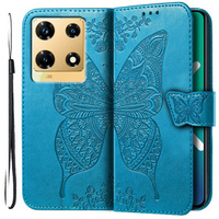 Klopové pouzdro pro Infinix Note 30 Pro 4G, Butterfly, modré