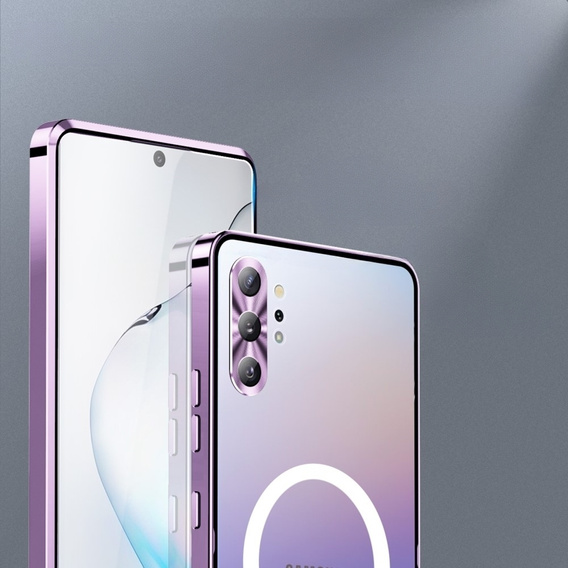 Ochranné pouzdro na fotoaparát pro Samsung Galaxy Note 10+ Plus, CamShield MagSafe, transparentní / fialové