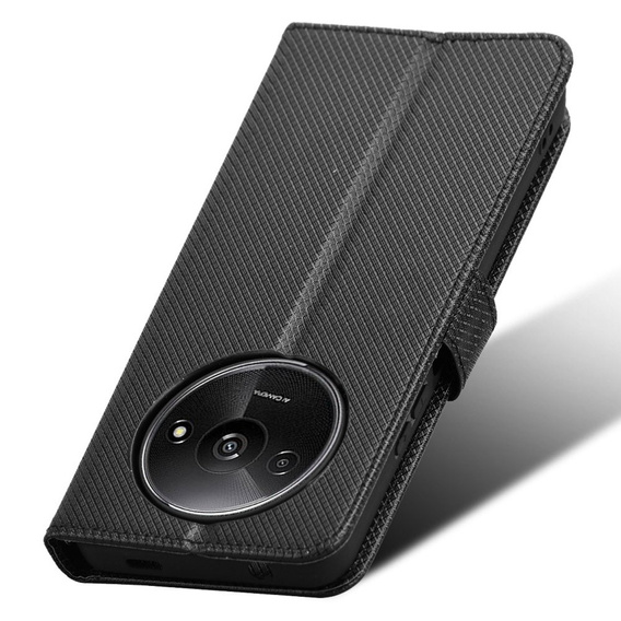 Klopové pouzdro pro Xiaomi Redmi A3, Wallet Smart Magnet, černé
