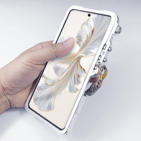 Pouzdro pro Infinix Note 40 Pro, Aluminium Alloy Bumper, stříbrné