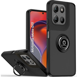 Pouzdro pro Motorola Moto G15 / Motorola Moto G15 Power, Frosted Ring, černé