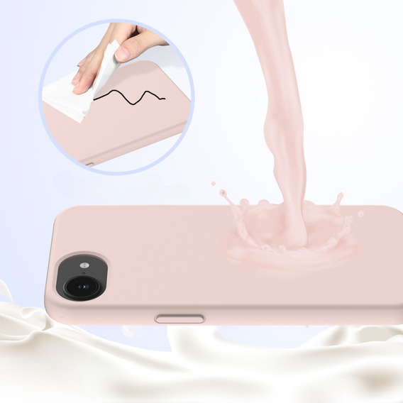 Pouzdro pro iPhone 16e, Silicone MagSafe, růžové