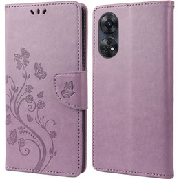 Klopové pouzdro pro Oppo Reno8 T 4G, Mandala Flower, fialové