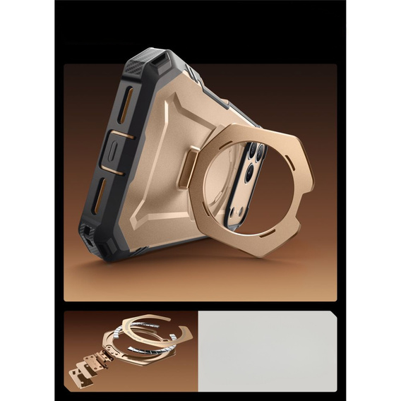 Pouzdro Supcase pro iPhone 17 Pro Max, Unicorn Beetle Grip Mag, Desert Gold