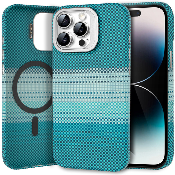 Pouzdro iPhone 14 Pro, Frame Kickstand, pro MagSafe, Moon Green