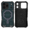 Pouzdro pro iPhone 17 Pro, pro MagSafe, pancéřované se stojánkem, modré