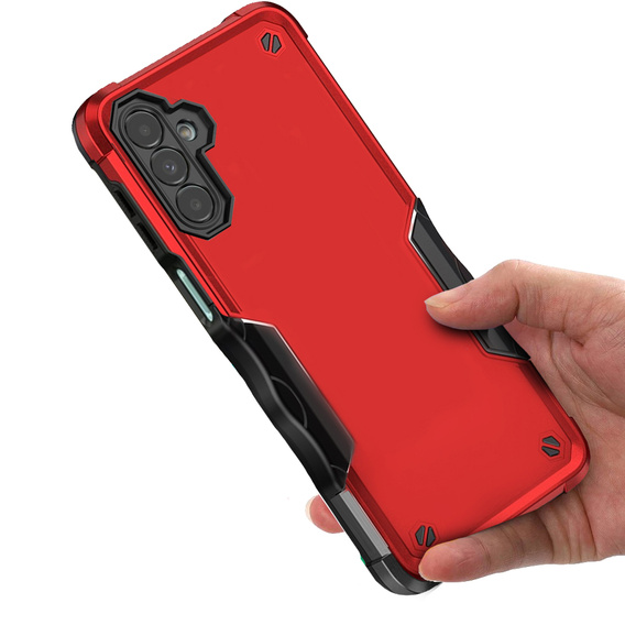 Pancéřové pouzdro pro Samsung Galaxy A14 4G/5G, Dual-Layer, červené