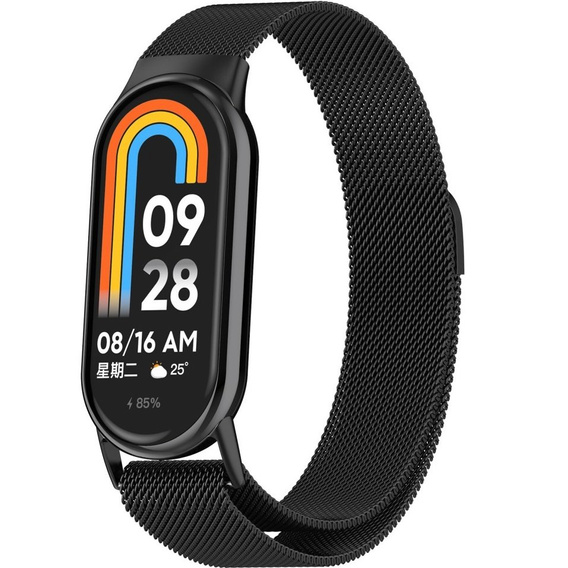 Milánský náramek s pouzdrem pro Xiaomi Smart Band 10 / 9 / 8, černý