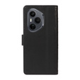 Flipové pouzdro pro Honor 400 Pro 5G, Crossbody Leather Wallet, černé