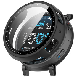 2v1 Pouzdro + tvrzené sklo pro Amazfit Active Max, černé