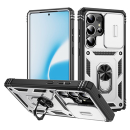 Pouzdro pro Samsung Galaxy S25 Ultra, KickStand Camera Lens, bílé