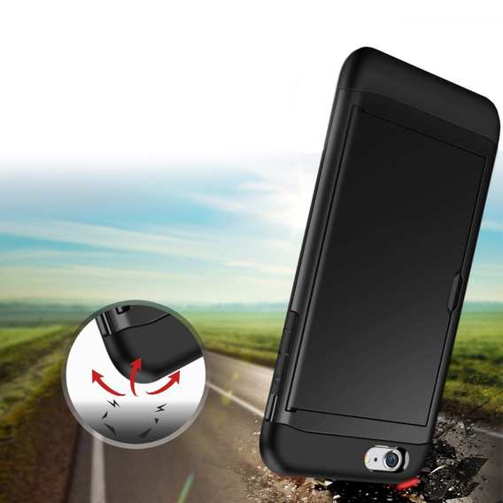 Pouzdro pro iPhone 7/8/SE 2020/SE 2022, Sliding Card Holder, černé