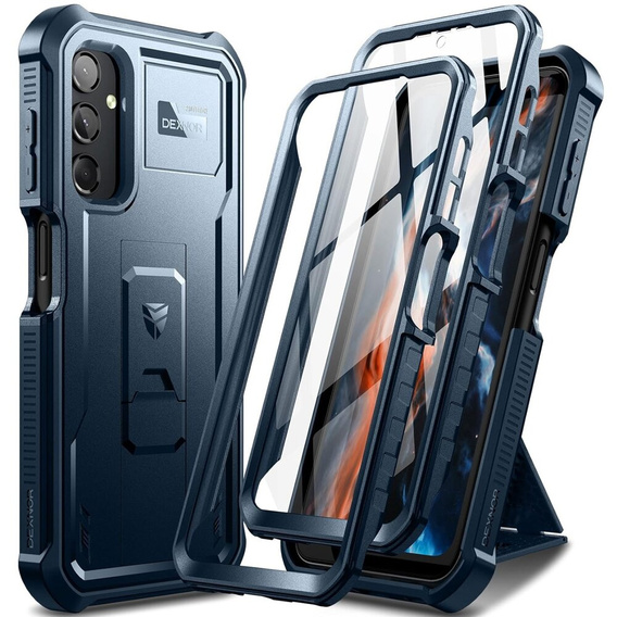 Pancéřové pouzdro pro Samsung Galaxy A25 5G, Dexnor Full Body (Two Frames), námořnicky modré