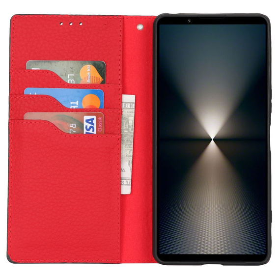 Kožené pouzdro pro Sony Xperia 1 VI, ERBORD Grain Leather, černé