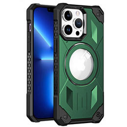 Pouzdro pro iPhone 14 Pro Max, Heavy Duty, pro MagSafe, zelené