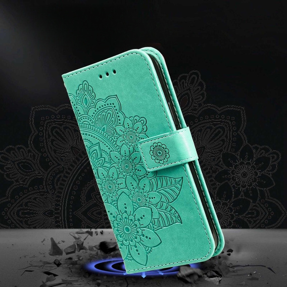 Klopové pouzdro pro Xiaomi Redmi Note 12 5G / POCO X5 5G, Mandala Flower, zelené