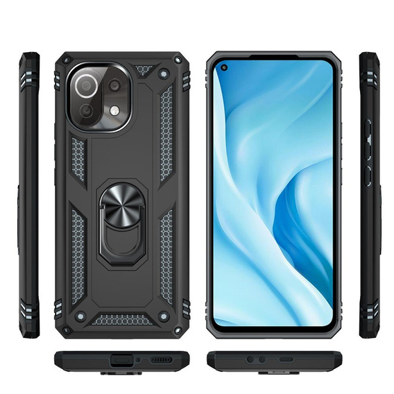 Pancéřové pouzdro pro Xiaomi Mi 11 Lite / Mi 11 Lite 5G / 11 Lite 5G NE, Nox Case Ring, černé