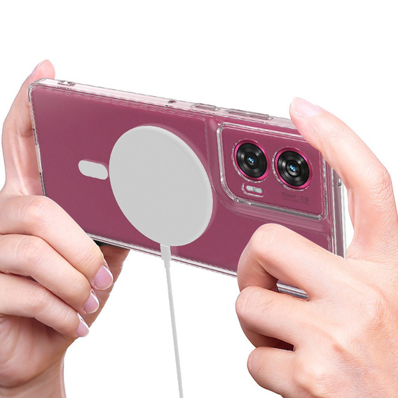 Pouzdro pro Motorola Edge 50 Fusion, Fusion Hybrid, pro MagSafe, průhledné