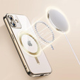 Pouzdro pro iPhone 16 Plus, Electro MagSafe, zlaté + sklo na displej