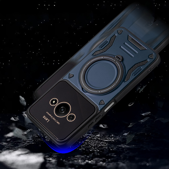 Obrněné pouzdro pro Xiaomi Redmi A3, Magnetic Ring, modré