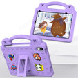 Dětské pouzdro pro iPad mini 8.3" 2021 (6 gen.) / iPad mini 8.3" 2024 (7 gen.), Cute Patterns, se stojánkem, fialové