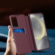 Flipové pouzdro pro Samsung Galaxy A55 5G, Smart View Wallet, červené