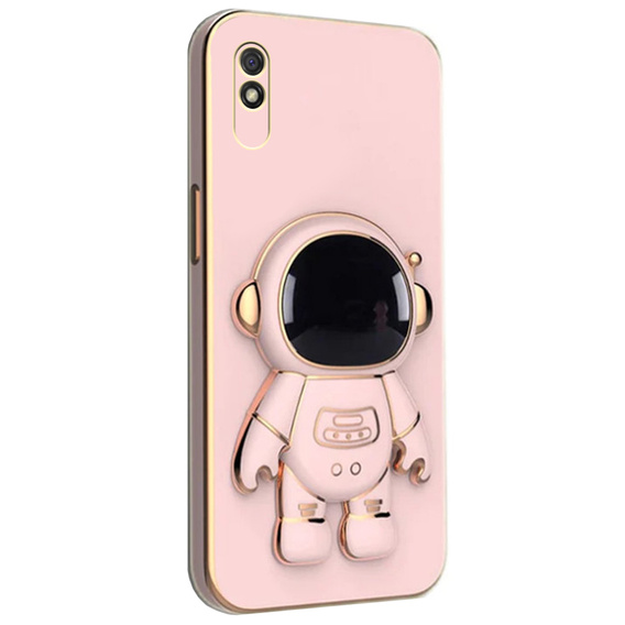 Pouzdro pro Xiaomi Redmi 9A, Astronaut, růžové rose gold