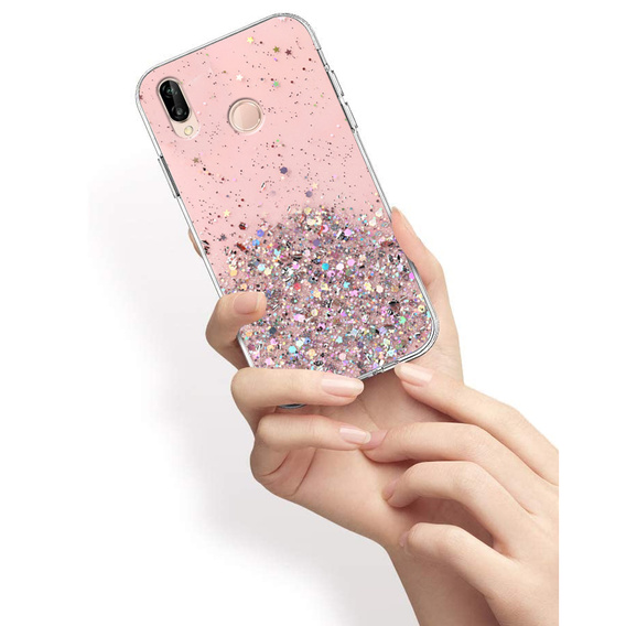 Pouzdro pro Huawei P20 Lite, Glittery, růžové