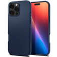 Pouzdro Spigen pro iPhone 16 Pro, Liquid Air, námořnicky modré + 9H tvrzené sklo