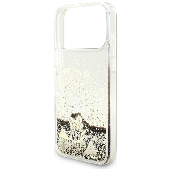 Pouzdro GUESS Liq. Glitter 4 Charms pro iPhone 17 Pro