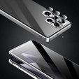 Pouzdro pro Samsung Galaxy S25 Ultra, Privacy Dual Glass, stříbrné