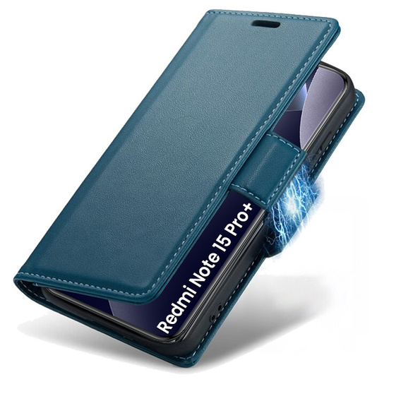 Pouzdro s klopou ERBORD Glossy Litchi pro Xiaomi Redmi Note 15 Pro Plus 5G / Poco M8 Pro 5G